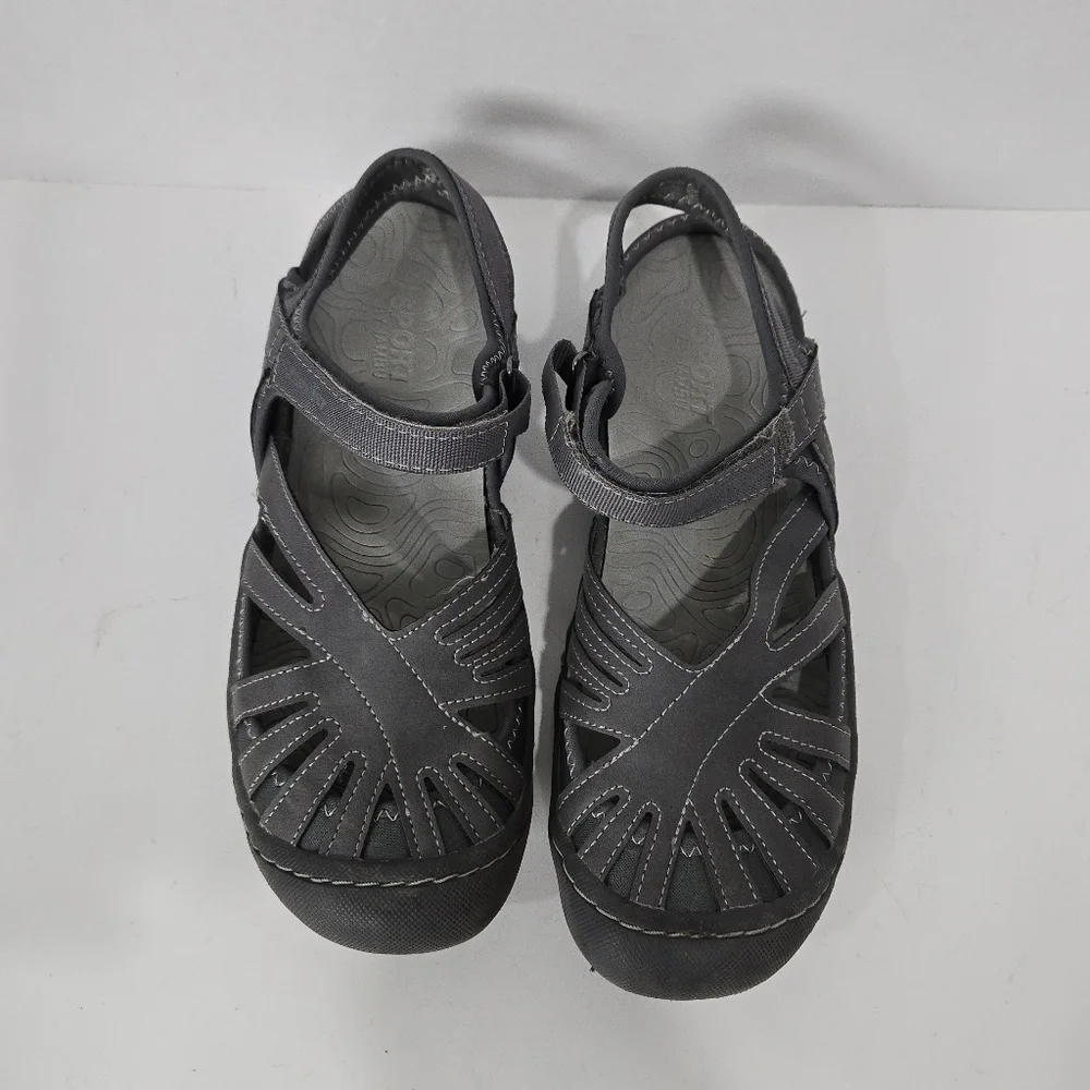 Mary Jane Style Gray Sandals